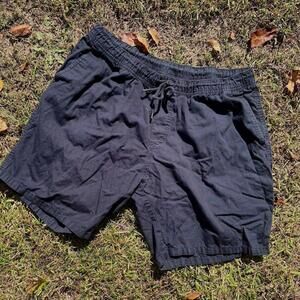 H&M Regular Fit Black Drawstring Shorts (Men's Size Large) 3 Inch Inseam